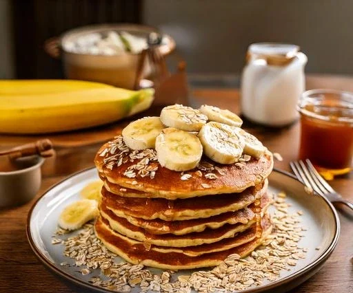 bananen pancakes mit haferflocken