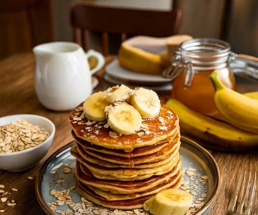 bananen pancake mit haferflocken