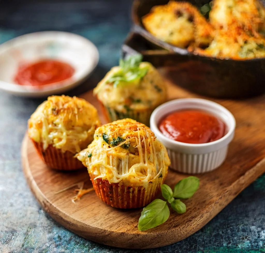 spaghetti carbonara muffins