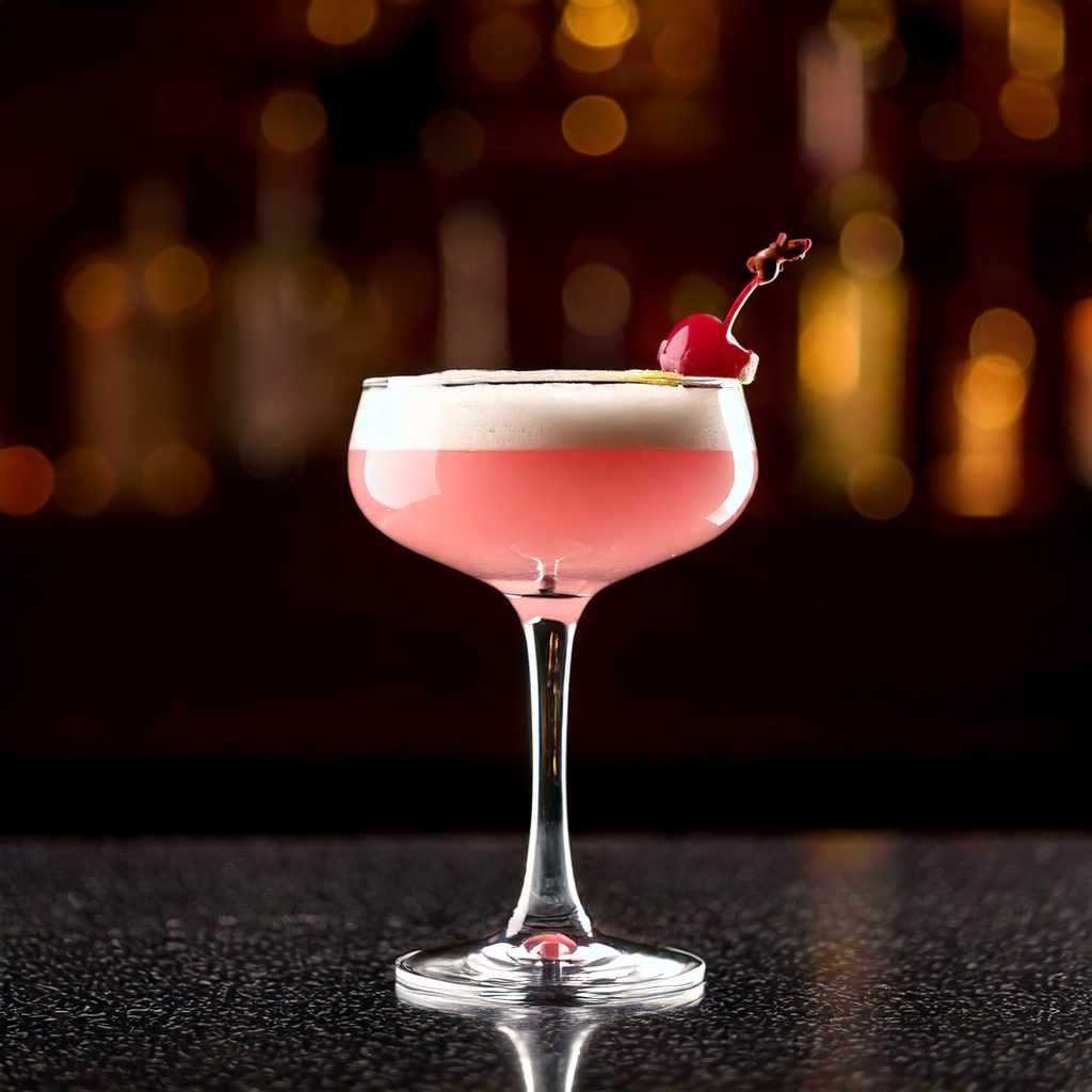 Pink lady cocktail