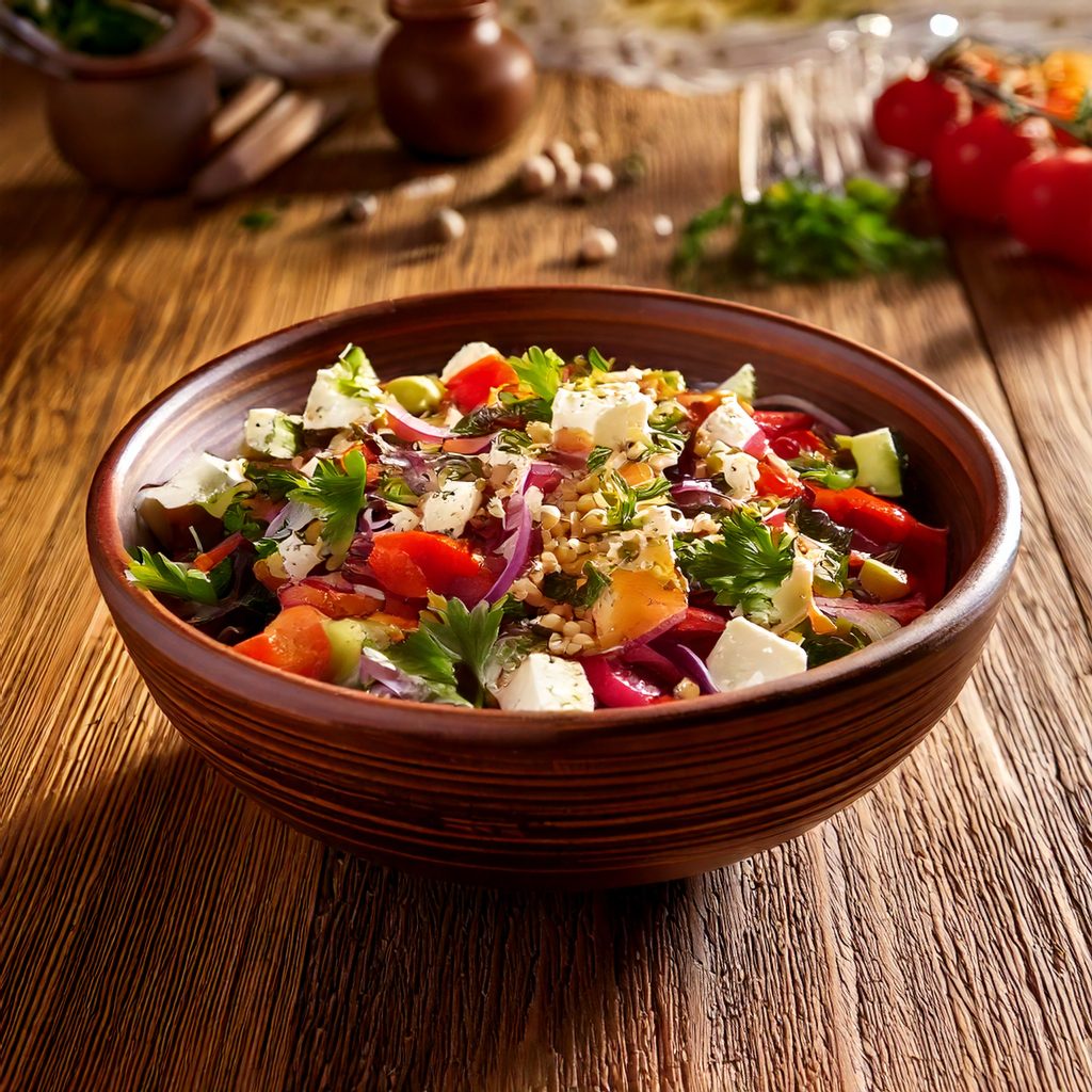Linsensalat mit Feta rezept