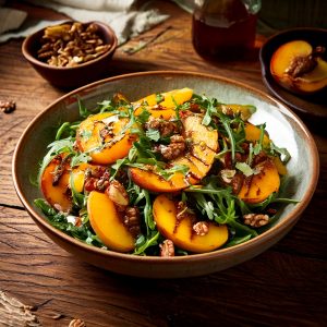 Gebratene Pfirsiche Salat