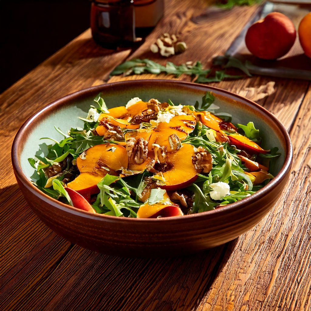 rezept Gebratene Pfirsiche Salat